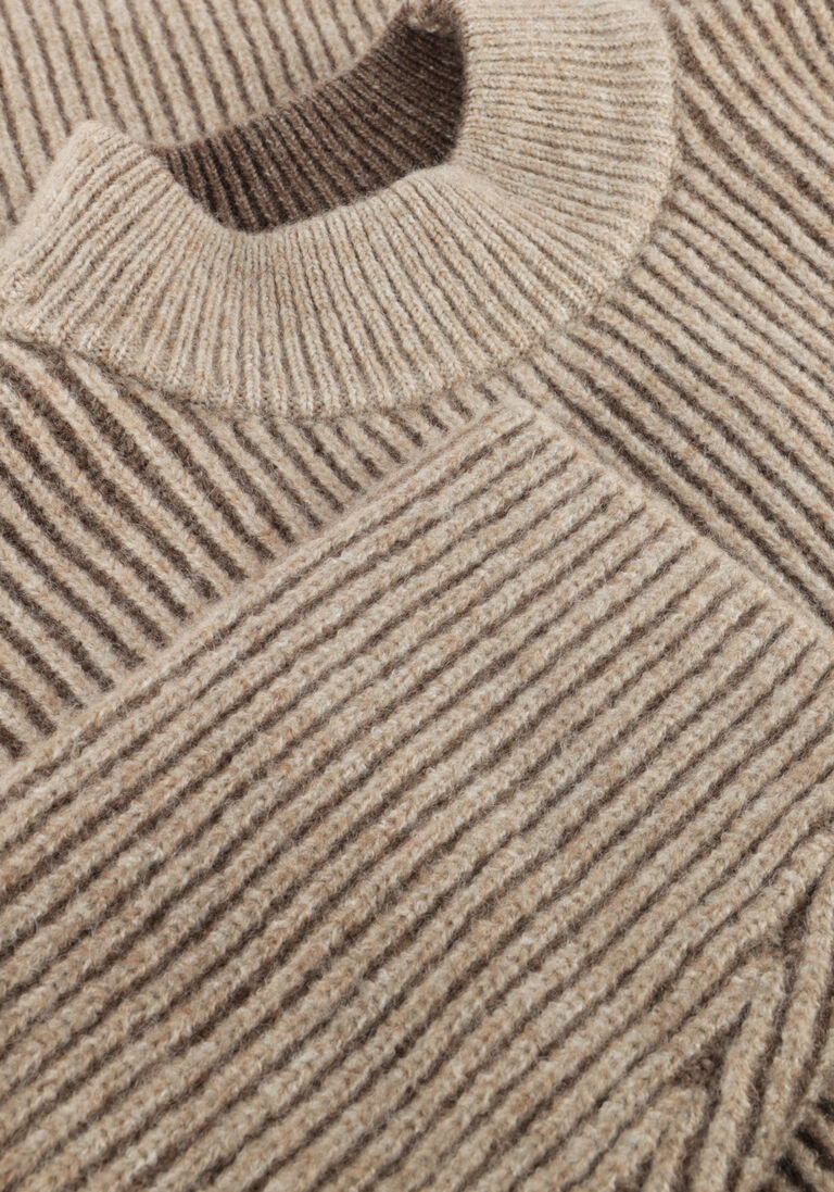 zand co'couture trui terisa turtle rib knit