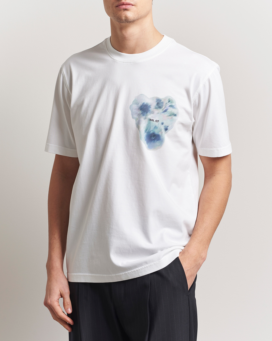NN07 Adam Printed Crew Neck T-Shirt White