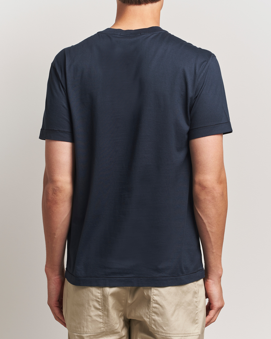 Stone Island Garment Dyed Cotton Jersey T-Shirt Navy