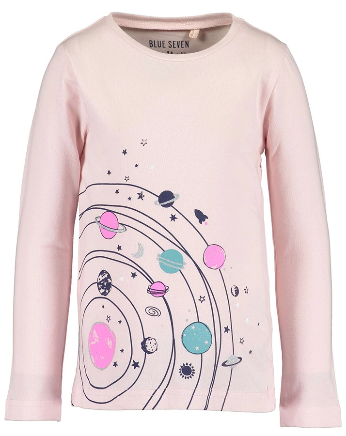 Langarmshirt COSMIC LOVE – PLANETS in rosa