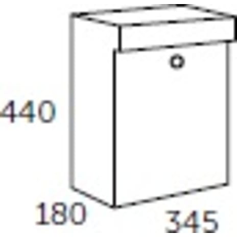 Allux postkasse model grundform - kobber