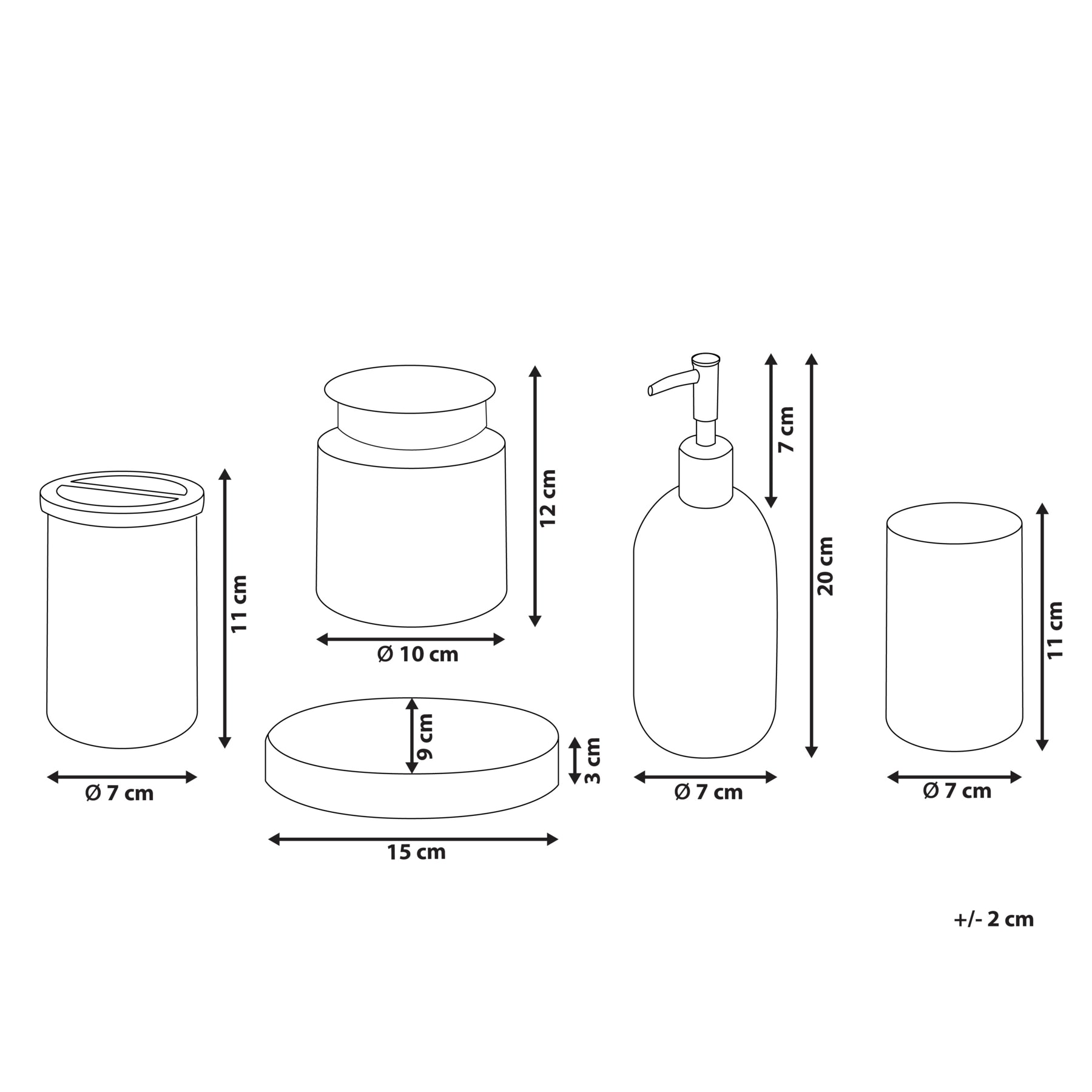 Beliani - AMARGA - Badkamerset - Mintgroen - Glas