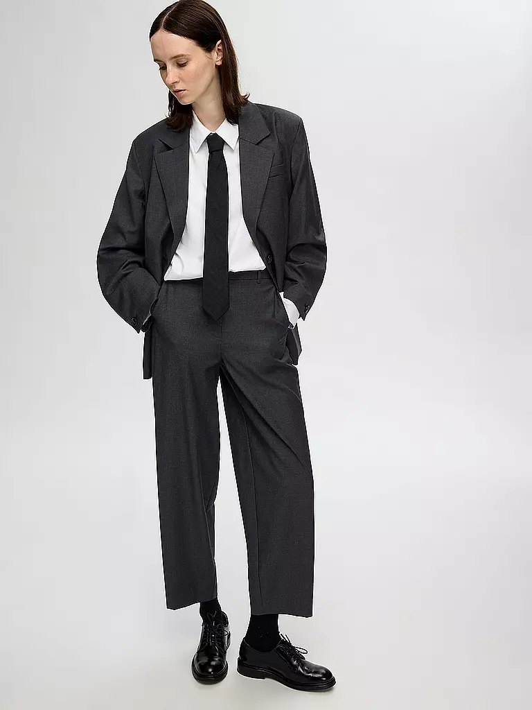 SELECTED FEMME Highwaist Hose SLFLUAH  grau