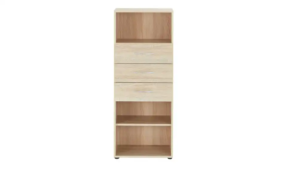Regal Multischrank-System 50 cm 126 cm Eiche sägerau (Nachbildung)