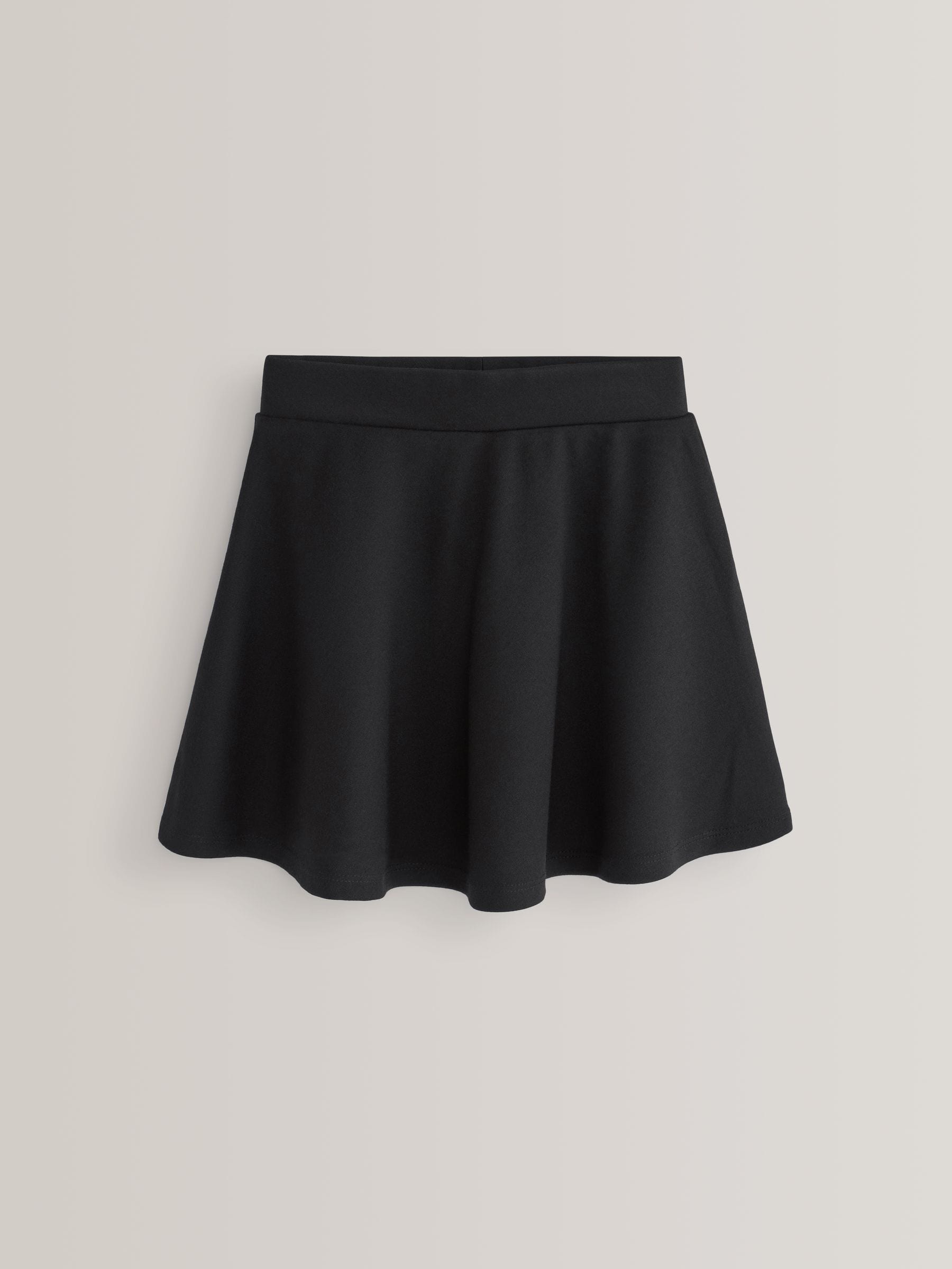 Zwart - 2 Pack stretchy jersey schoolskaterrokken met elastische taille (3-17jr)