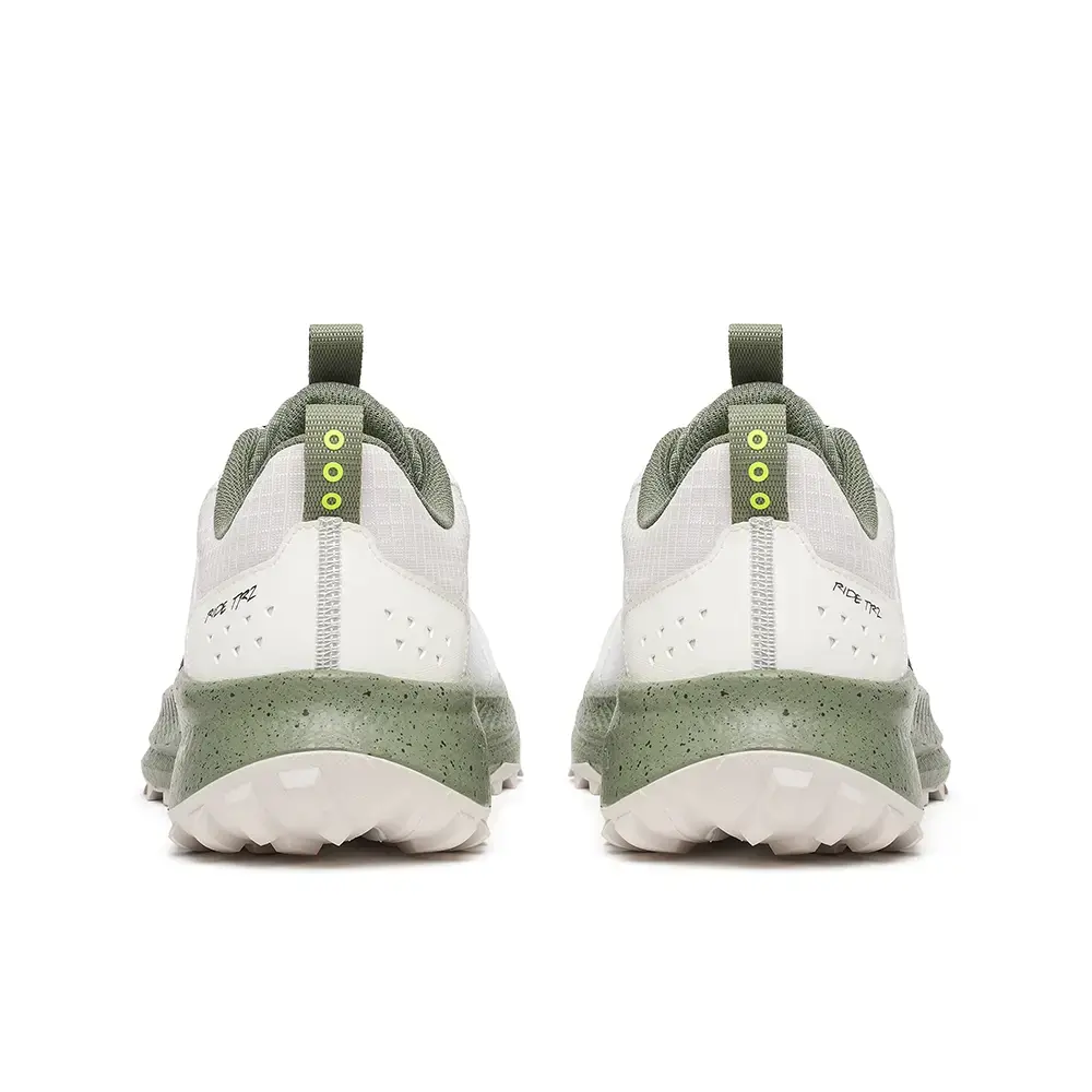 Saucony Ride TR2 Trail Hardloopschoenen Wit/Olijfgroen Heren