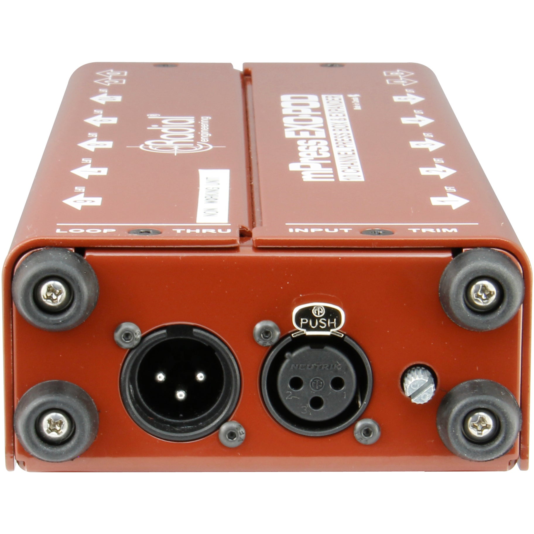 Radial EXO-POD passieve splitter - 10 x XLR en 4 x 3.5 mm jack voor mPress