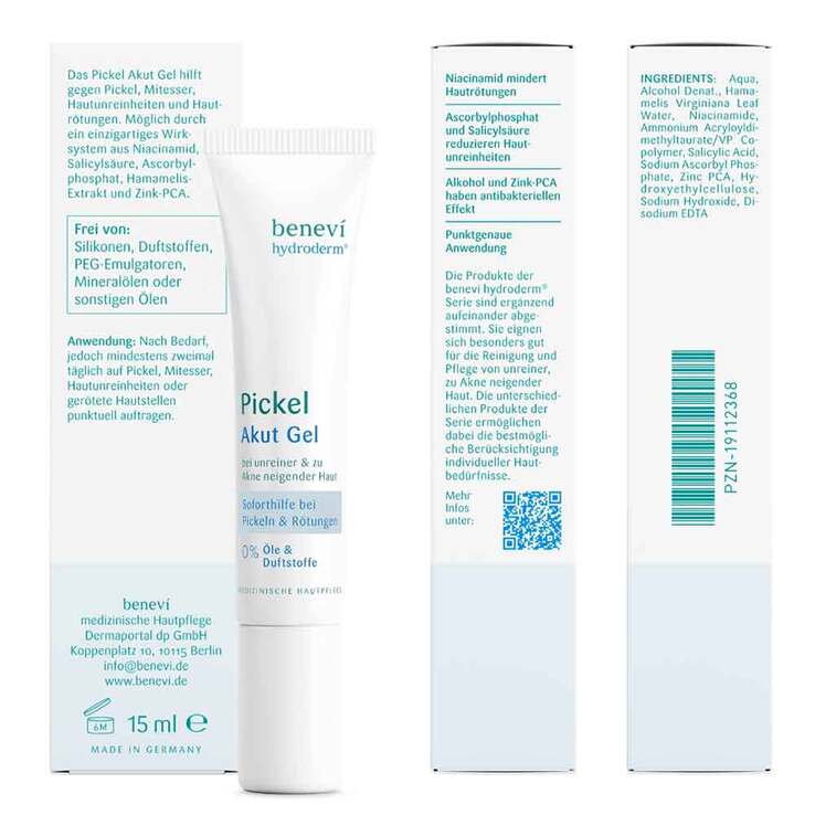 Benevi Hydroderm Pickel Akut Gel, 15 ml