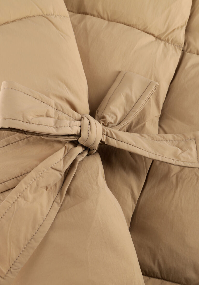 beige co'couture gewatteerde jas megan cropped puffer jacket