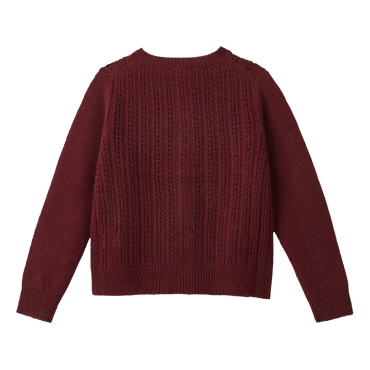 Caramel Exclusivité Caramel x Smallable - Cardigan Topo | Bordeaux