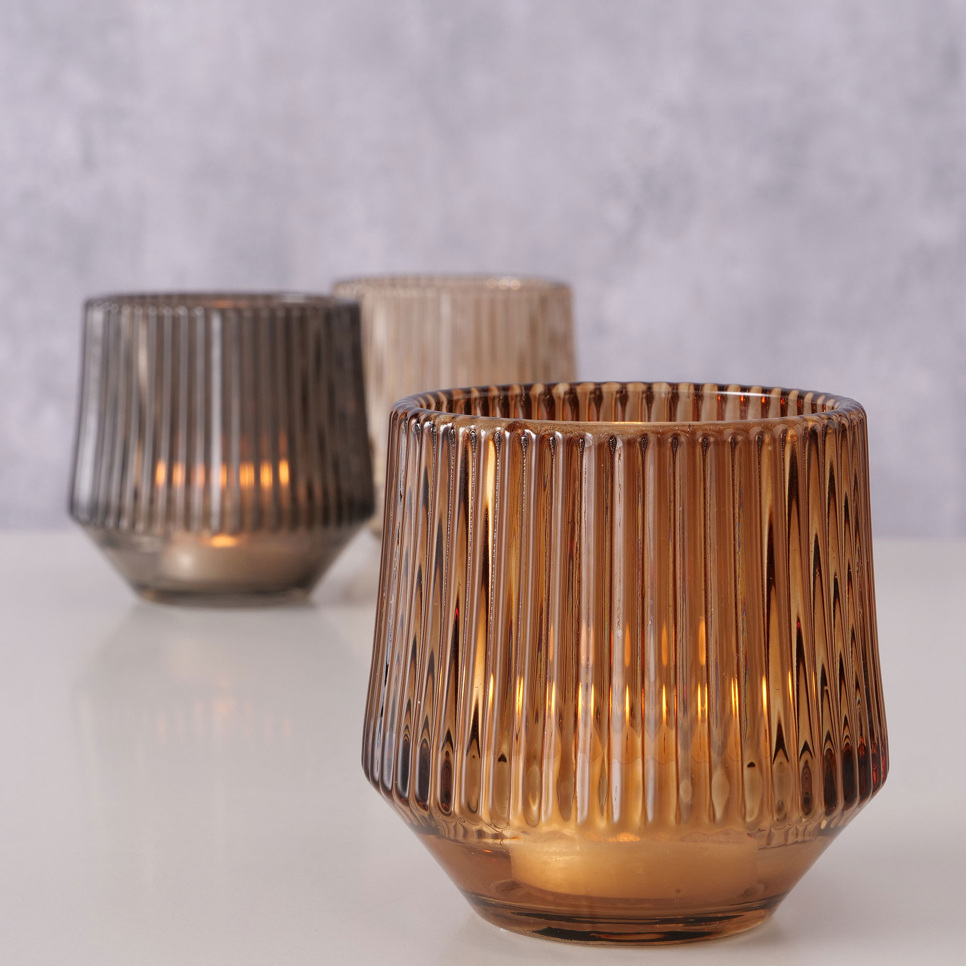 Windlicht - Glas - lackiert - sortiert