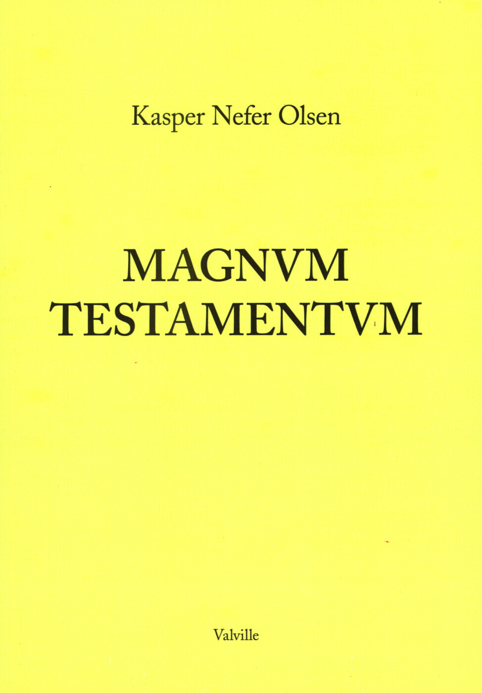 Magnvm Testamentvm - Kasper Nefer Olsen - Bog