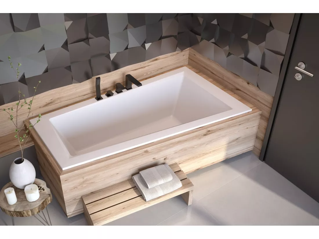Baignoire d'angle DROITE ULTIMA 150 ou 160 cm slim - Dimensions: 150cm