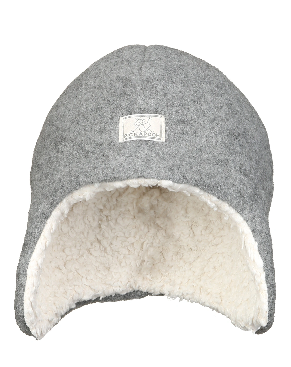 Woll-Mütze JONAS FLEECE mit Plüschfutter in grey
