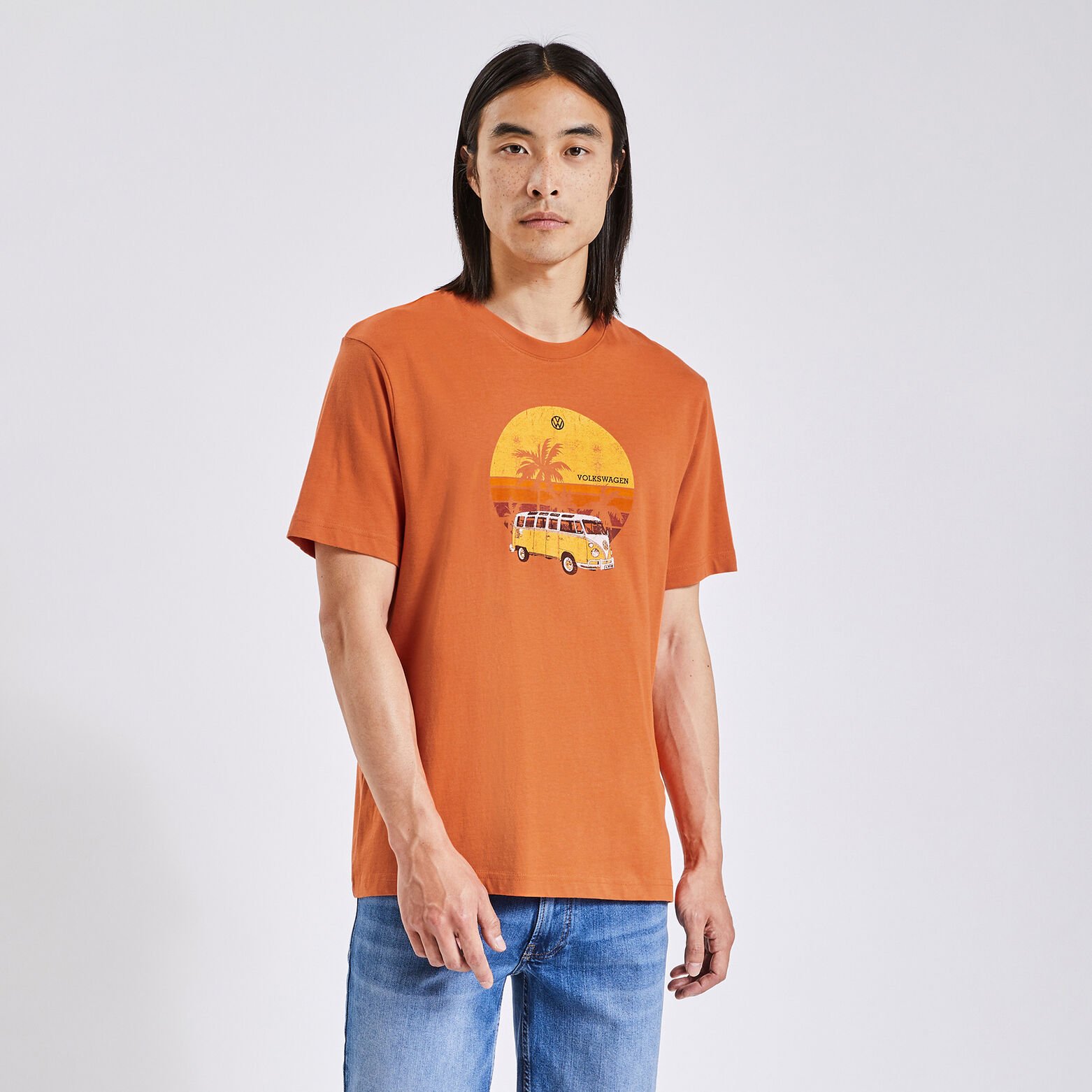 Tee-shirt licence Volkswagen imprimé Orange