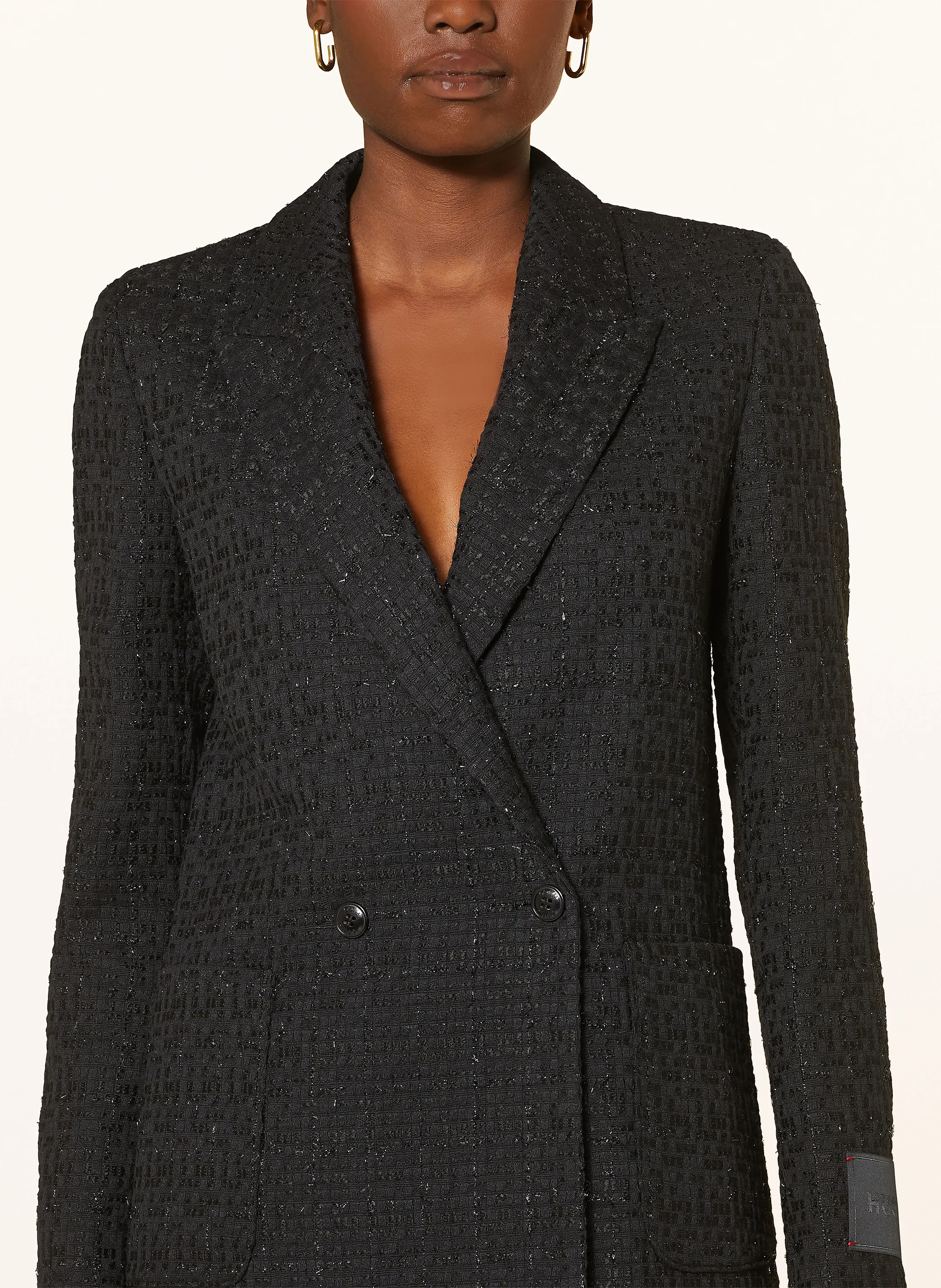 HUGO Tweed-Blazer ATISI mit Glitzergarn