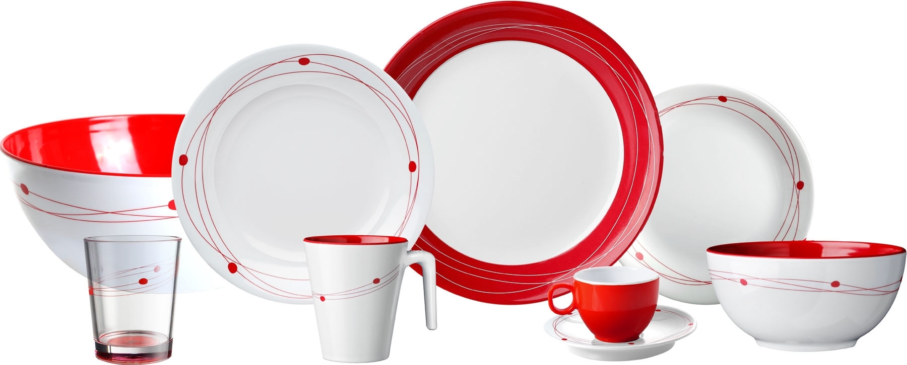 Brunner Tete-a-Tete Geschirrset 8 teilig 2 Personen Cosmic