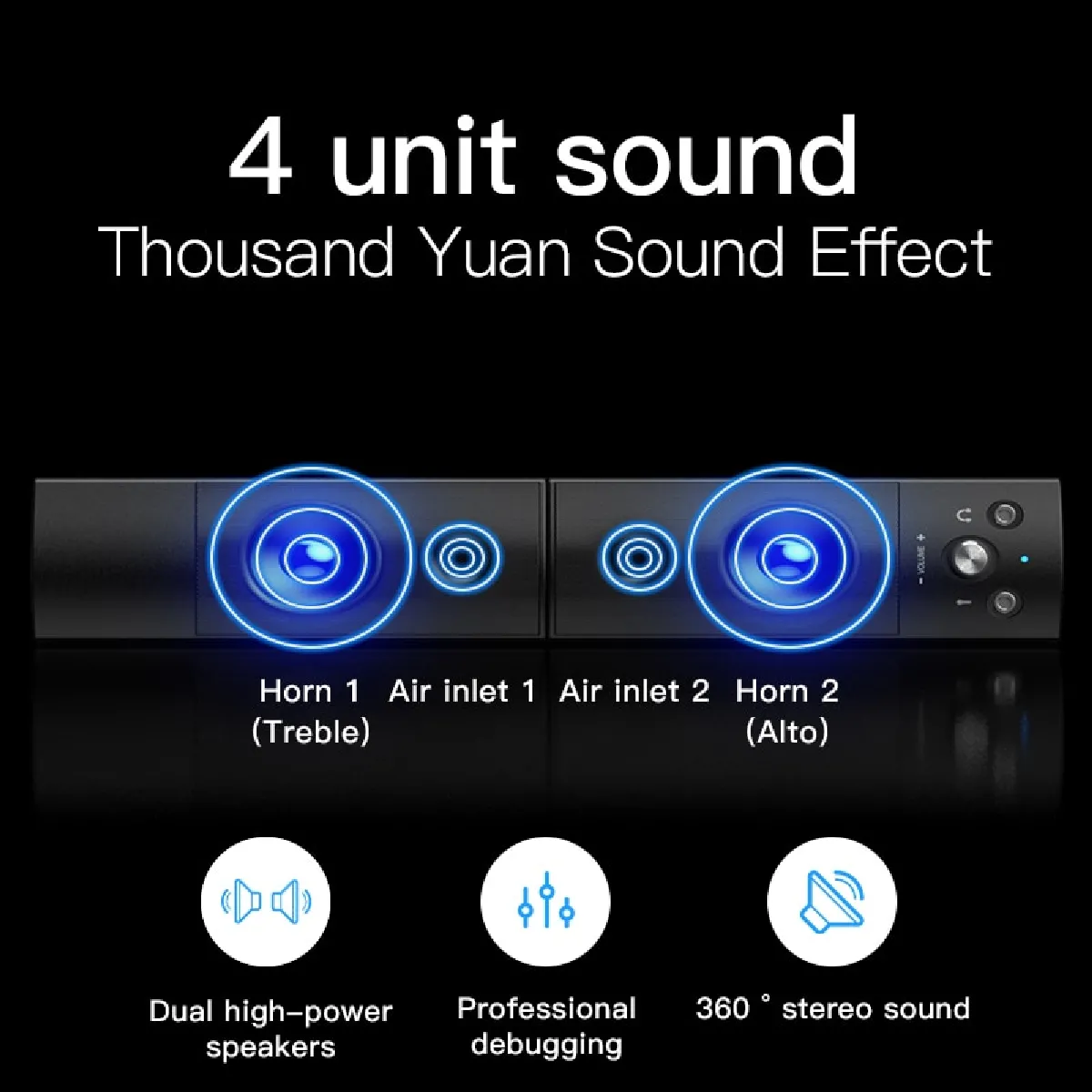 Universal Haut-parleur Bluetooth détachable - Noir