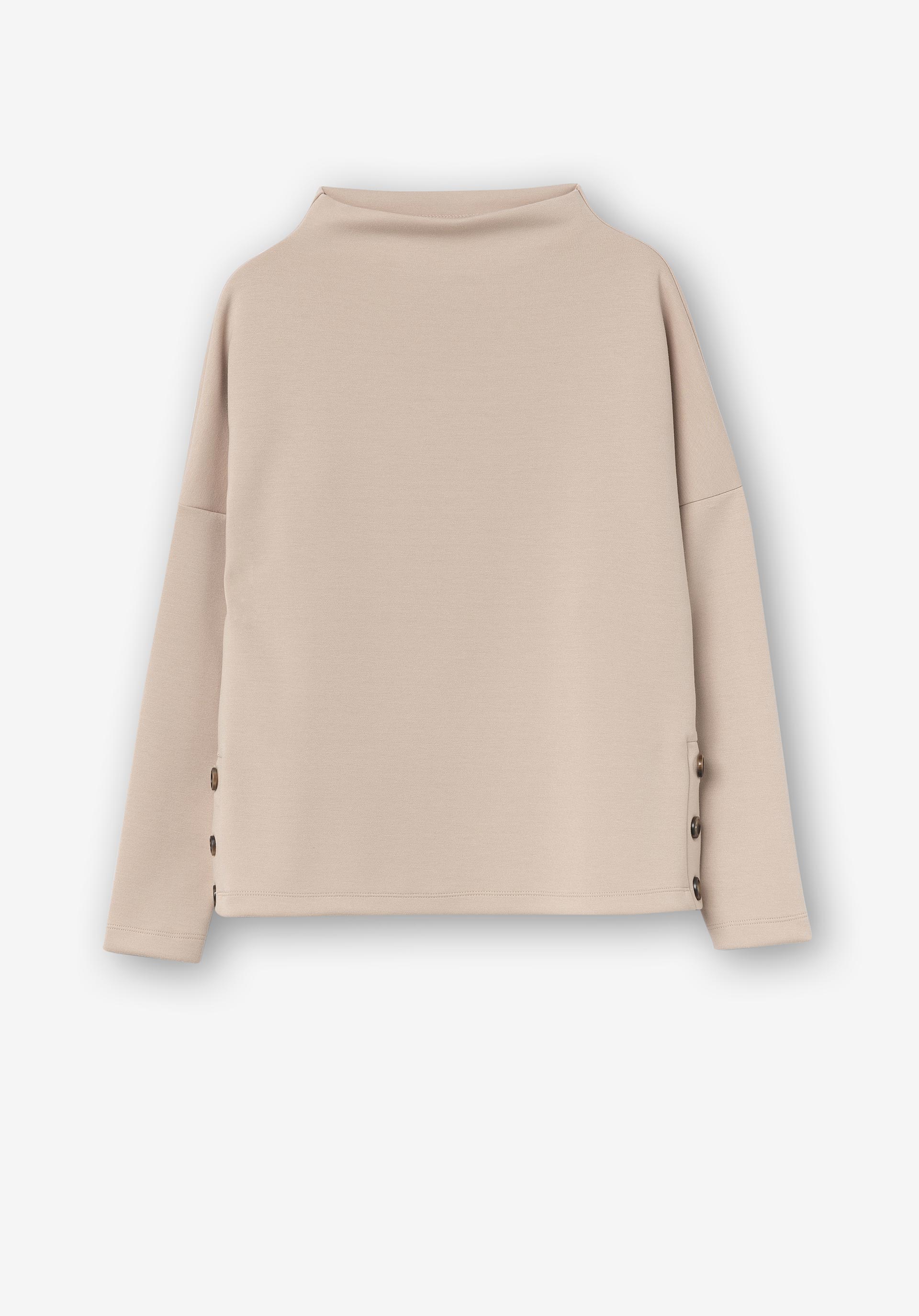 Sweatshirt com Botões Laterais