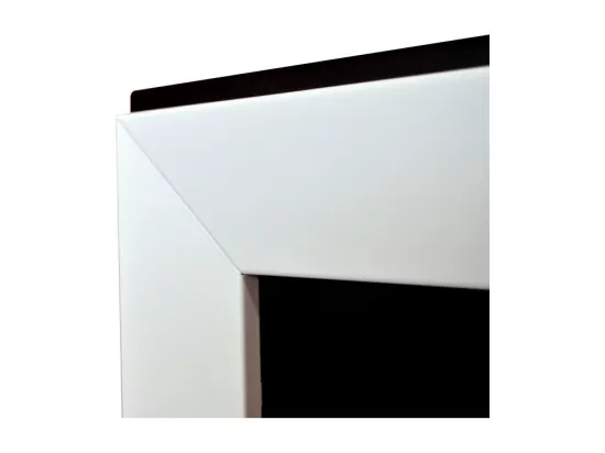 Cheminée au bioéthanol encastrable Frame 1800 SimpleFire avec verre blanc