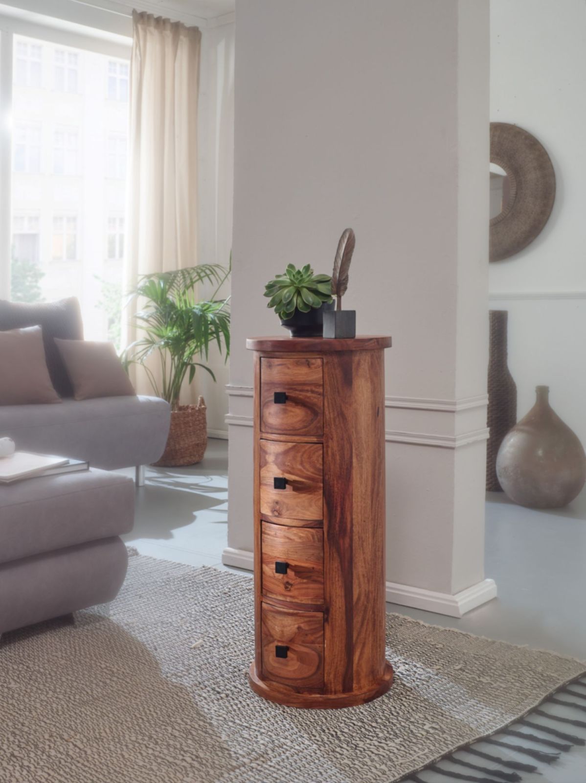 Kommode - Sheesham Massivholz - 85 cm hoch