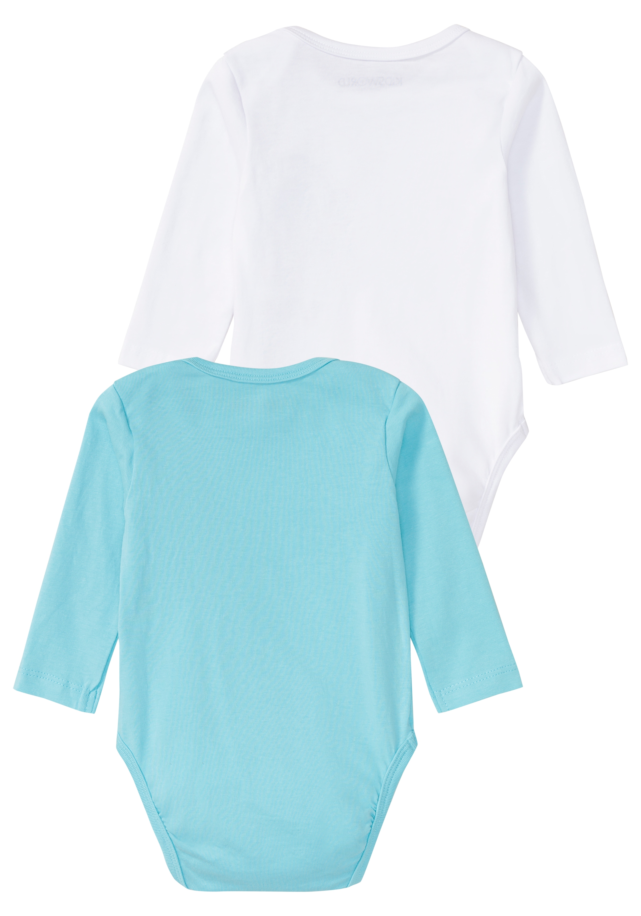 KIDSWORLD Langarmbody »2er Pack Baby-Bodies, Little Wonder«, 2 Stk. aus Bio-Baumwolle