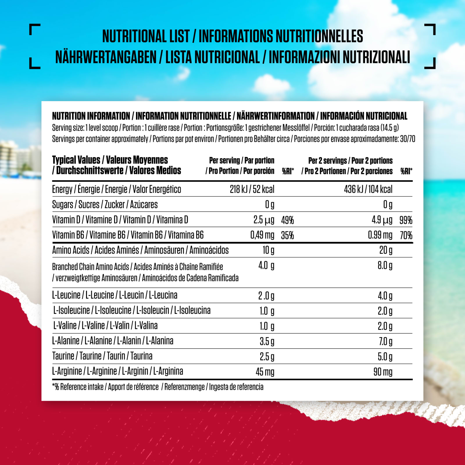 Amino X Aminosäuren BCAA - 435g - Grüner Apfel