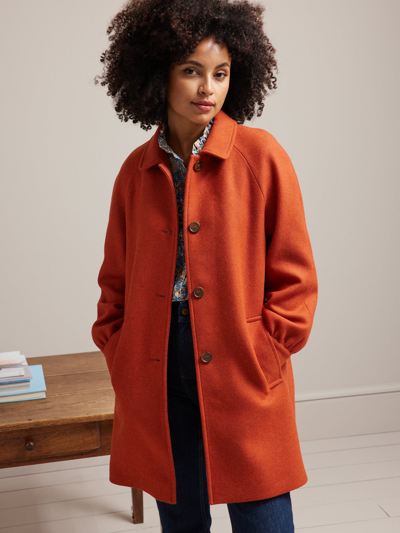 Manteau drap de laine femme laine recyclée