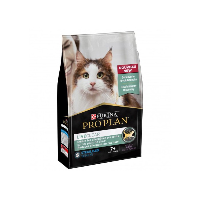 PRO PLAN LiveClear Sterilised Senior à la Dinde - Croquettes pour chat