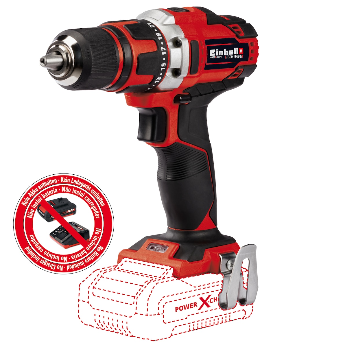 Batteridrevet bormaskin, TE-CD 18/40 Li-Solo