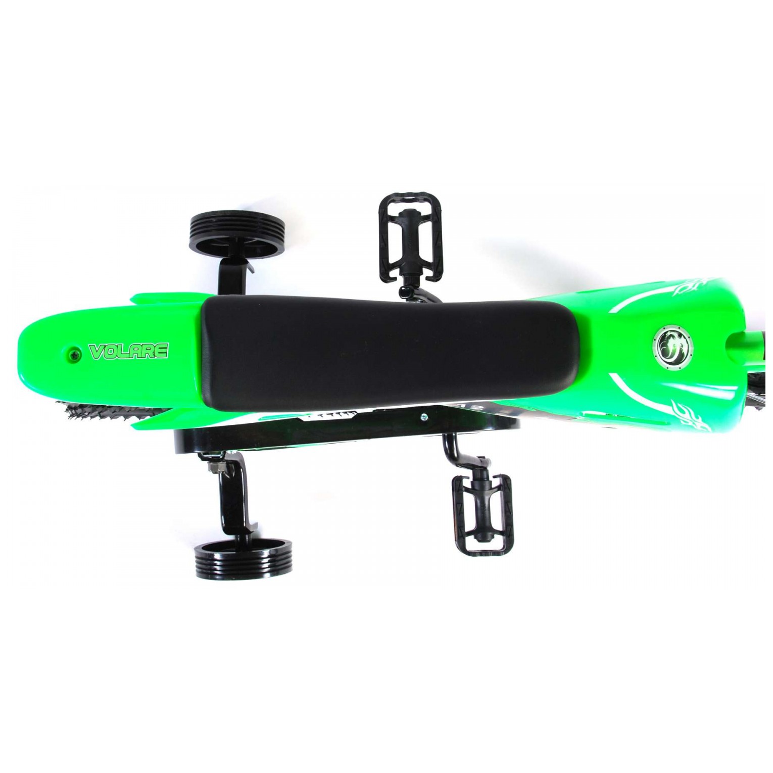 Volare Motorbike Fiets - 12 inch - Groen - 2 handremmen