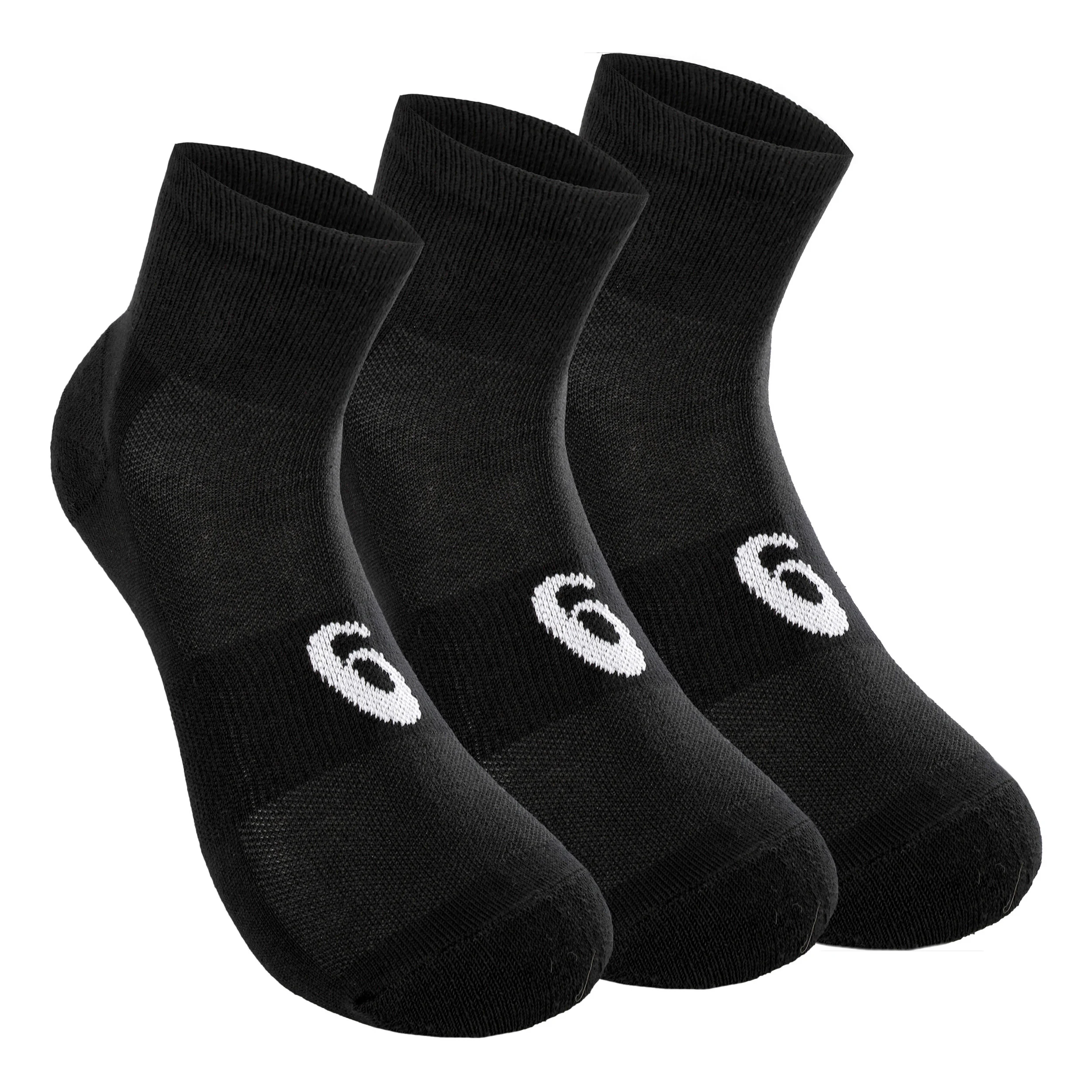 ASICS Quarter Chaussettes De Sport Pack De 3 - Noir , Blanc