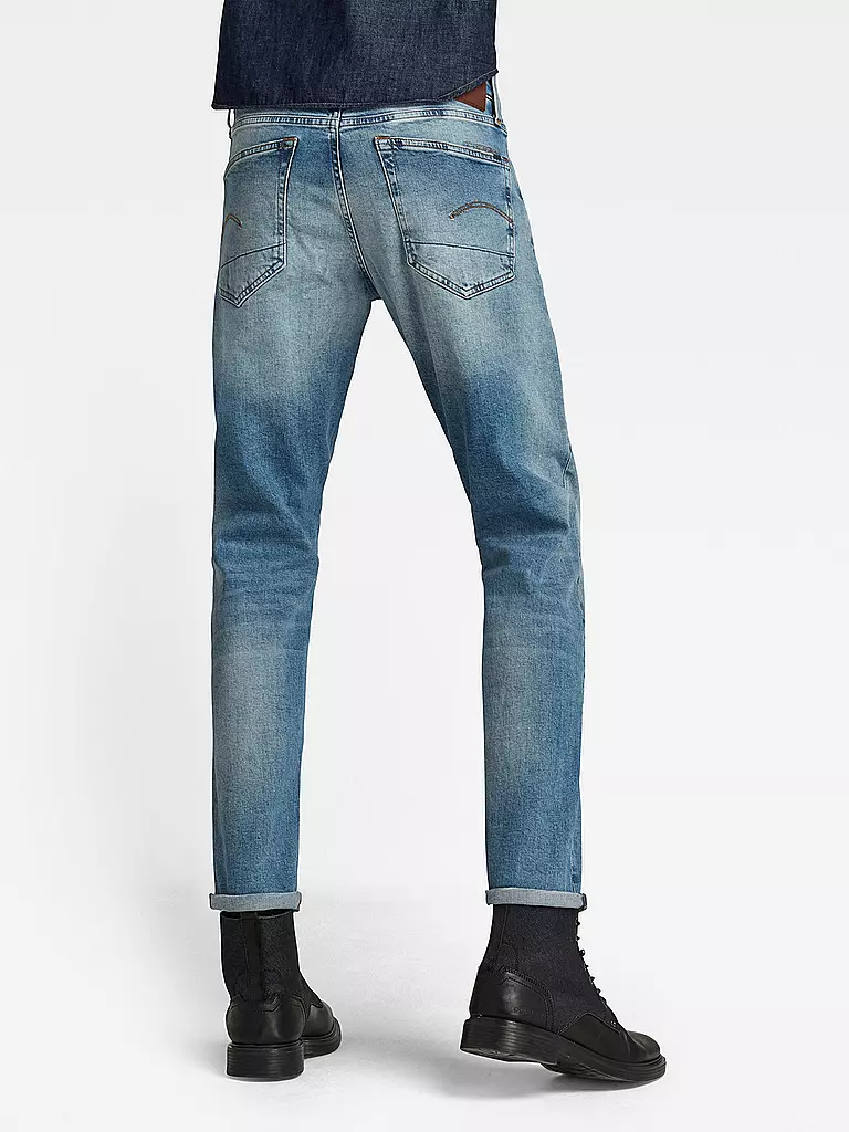 G-STAR RAW Jeans Straight Tapered Fit 3301 blau