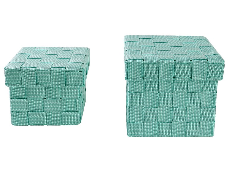 Gevlochten opbergboxen
