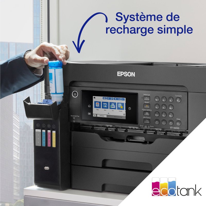 Epson ECOTANK ET-16605 Imprimante multifonction à réservoir d'encre 4 en 1 - Wifi - A3 couleur