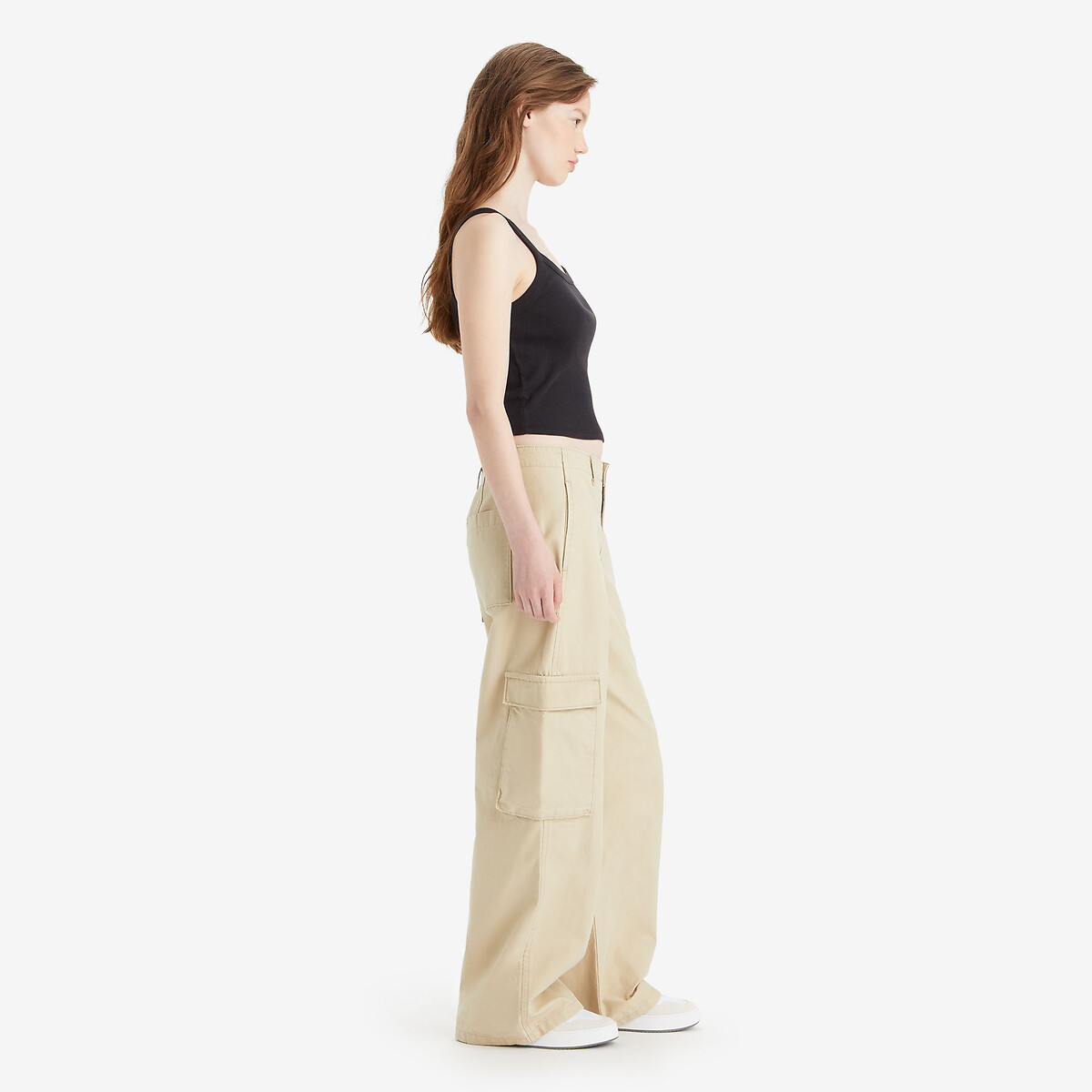 Calças largas, cintura alta, da Levi's