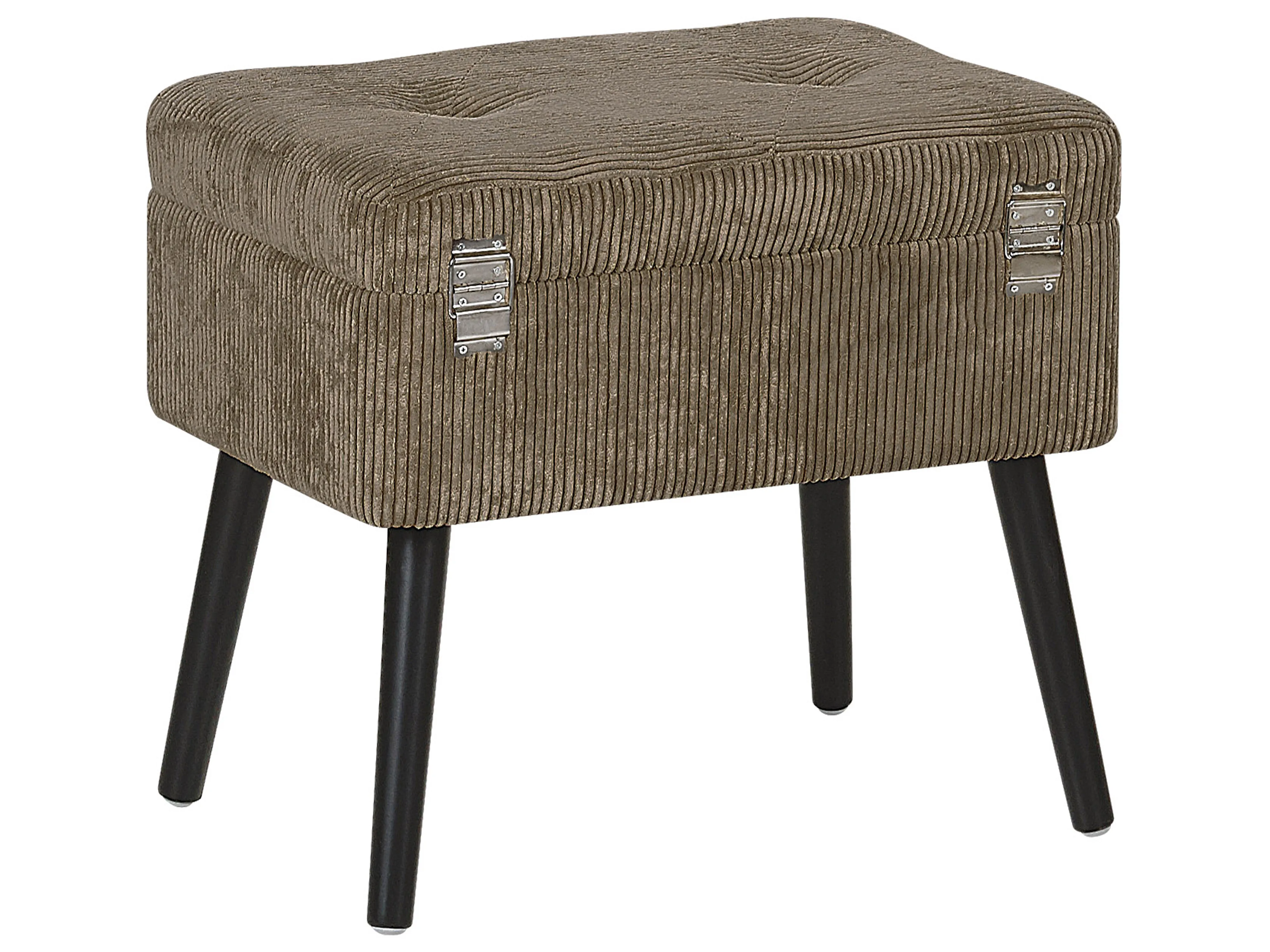 Hocker met opbergruimte MALLARD Corduroy Lichtbruin