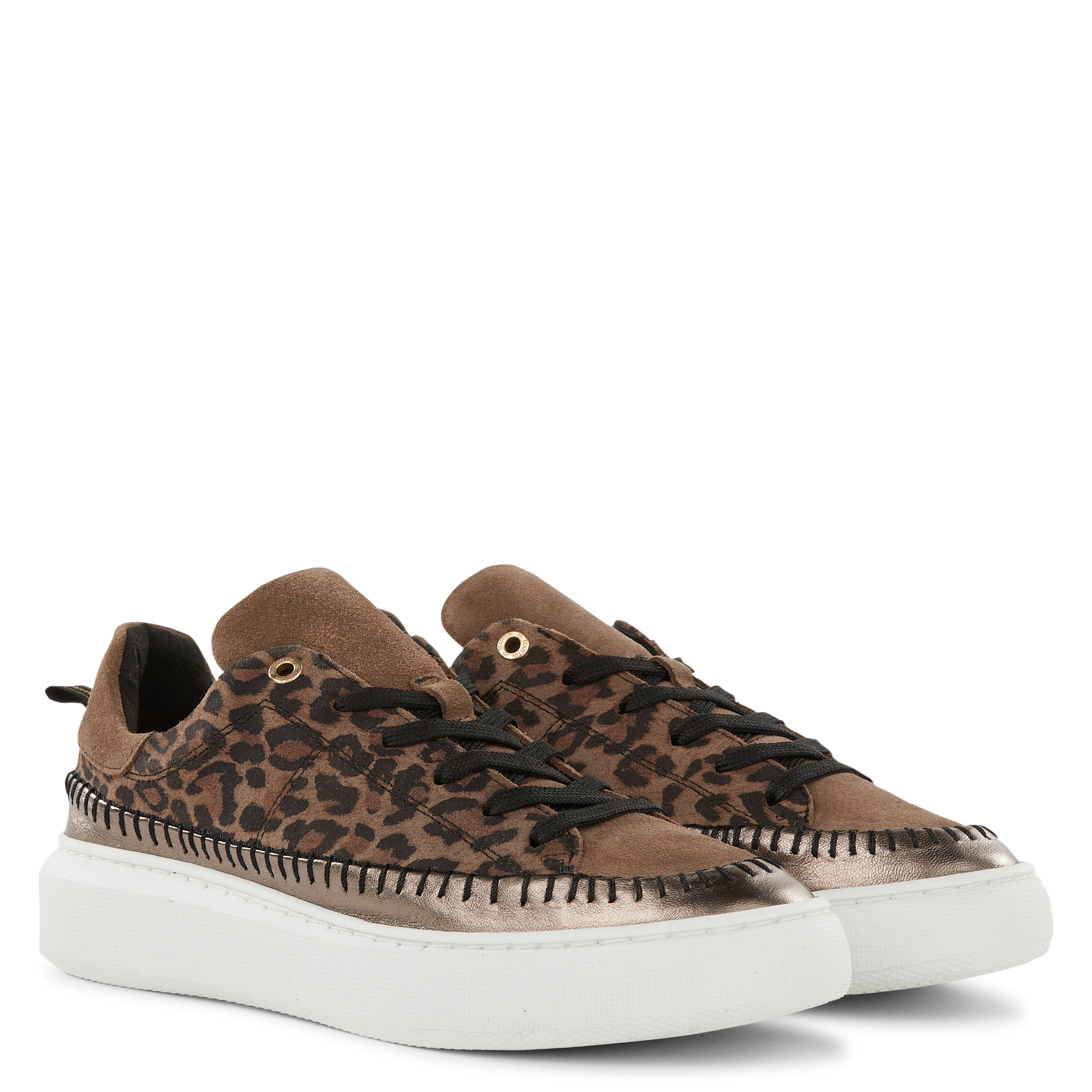 FLEUR - Basket basses en cuir| Beige
