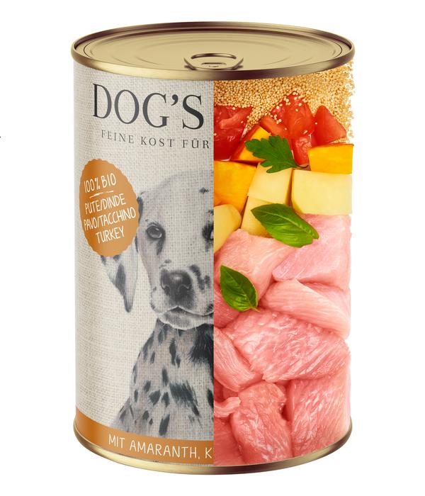 DOG'S LOVE Nassfutter für Hunde Bio, 6 x 400