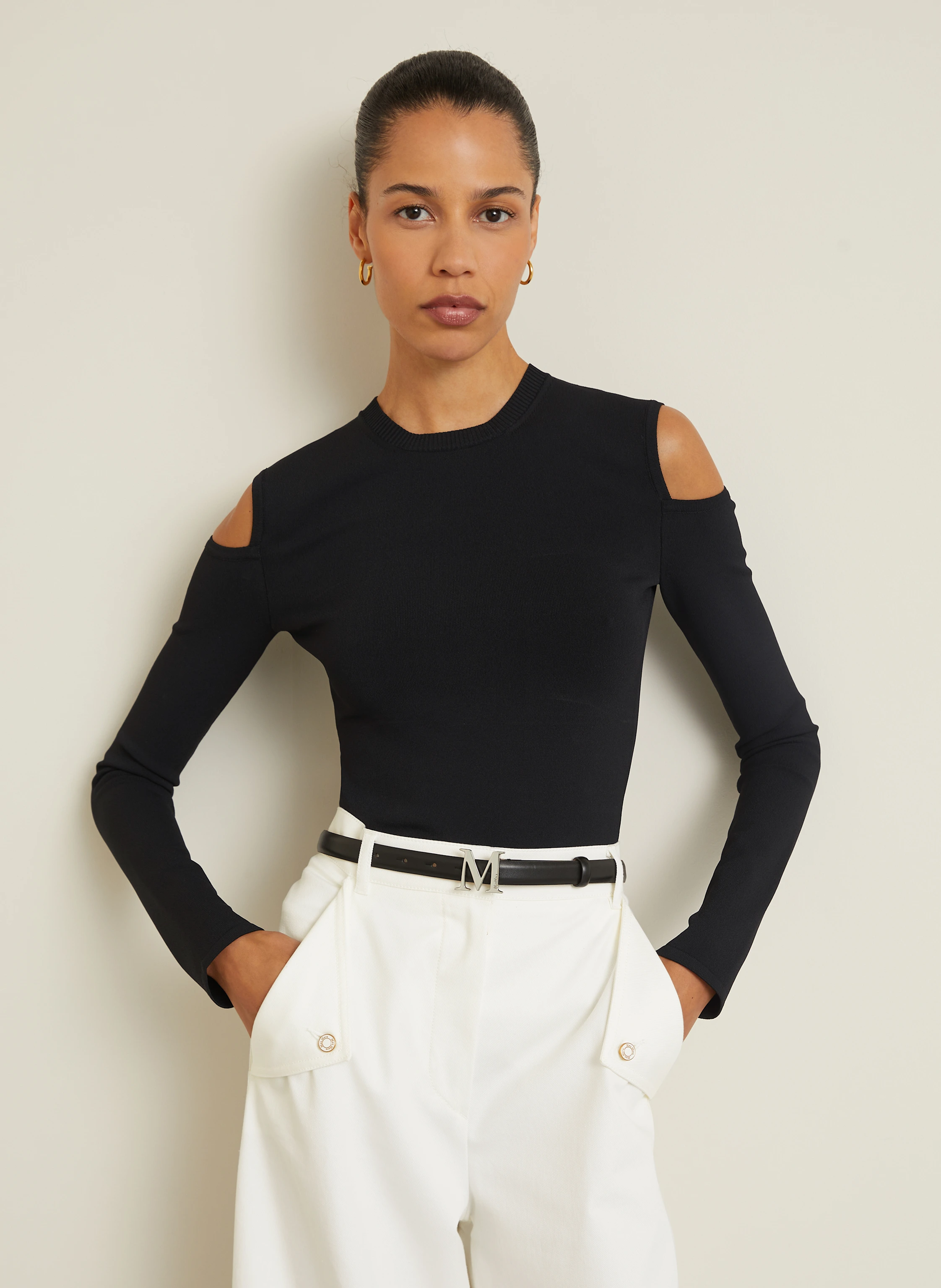 Max Mara Cold-Shoulder-Pullover VIK