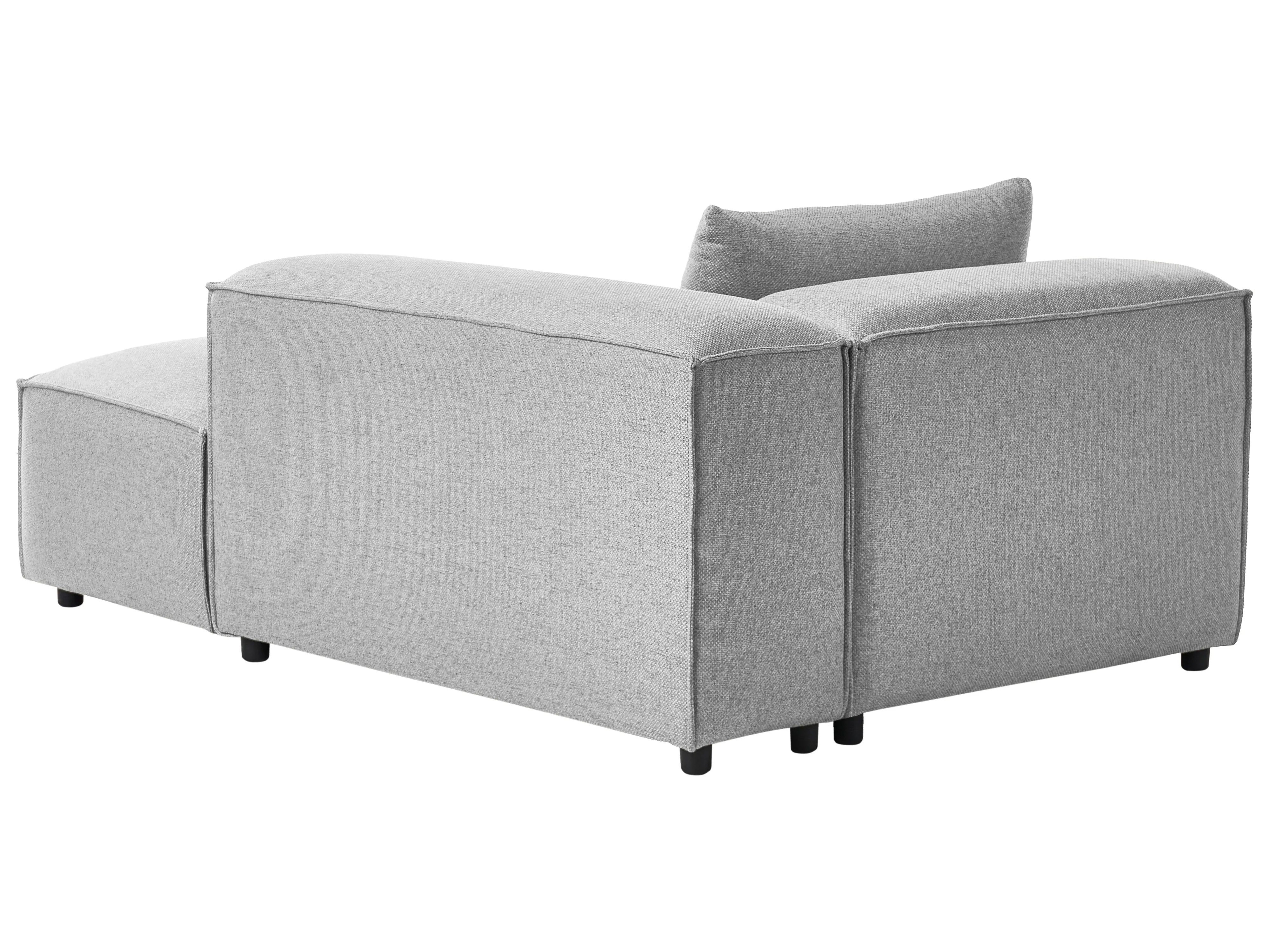 Linkszijdige chaise longue BRANDE Grijs