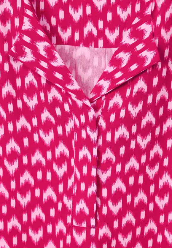 Viskose Printbluse - pink sorbet