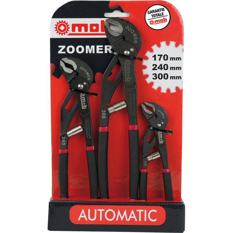 Jeu de 3 Pinces multiprises autobloquantes Zoomer Mob