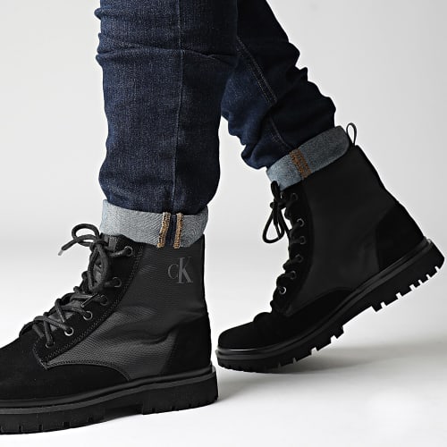 Boots Mid Laceup Leather 0842 Black Stormfront