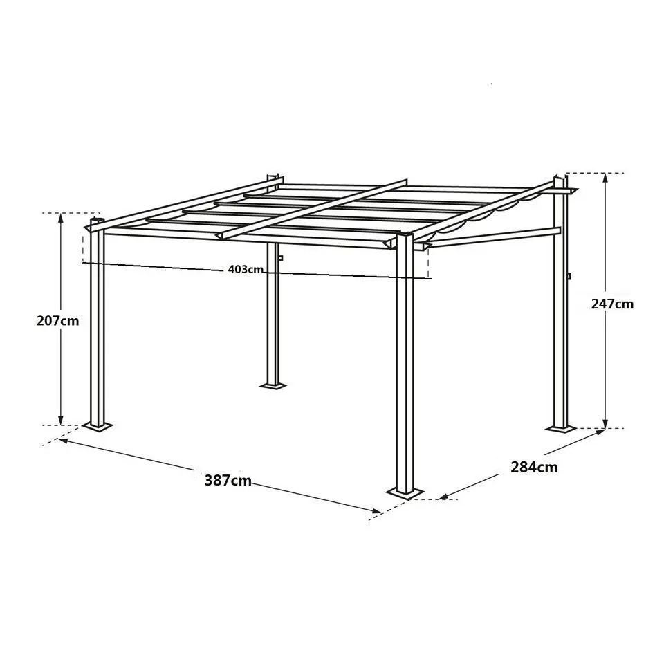 Happy Garden Pergola FRÉJUS - Grijs - Aluminium