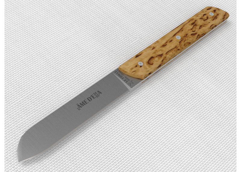 Service de 6 couteaux de table avec un manche en bois de bouleau et lame en acier inoxydable