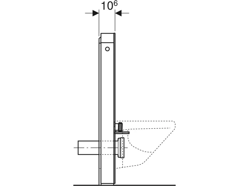Geberit 131.021.SI.5, Hvid, 480 mm, 106 mm, 1010 mm