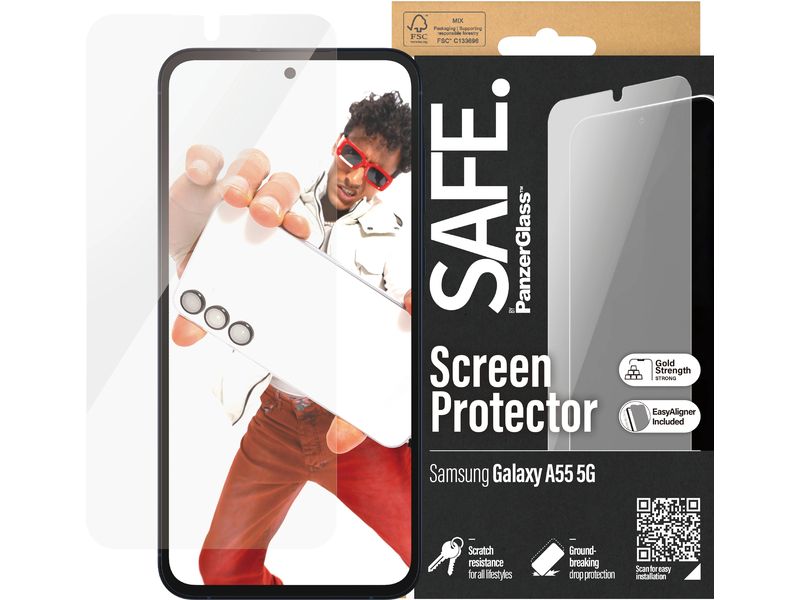 SAFE. Displayschutz Ultra Wide Fit Galaxy A55 5G Display-Schutzfolie für das Samsung Galaxy A55 5G