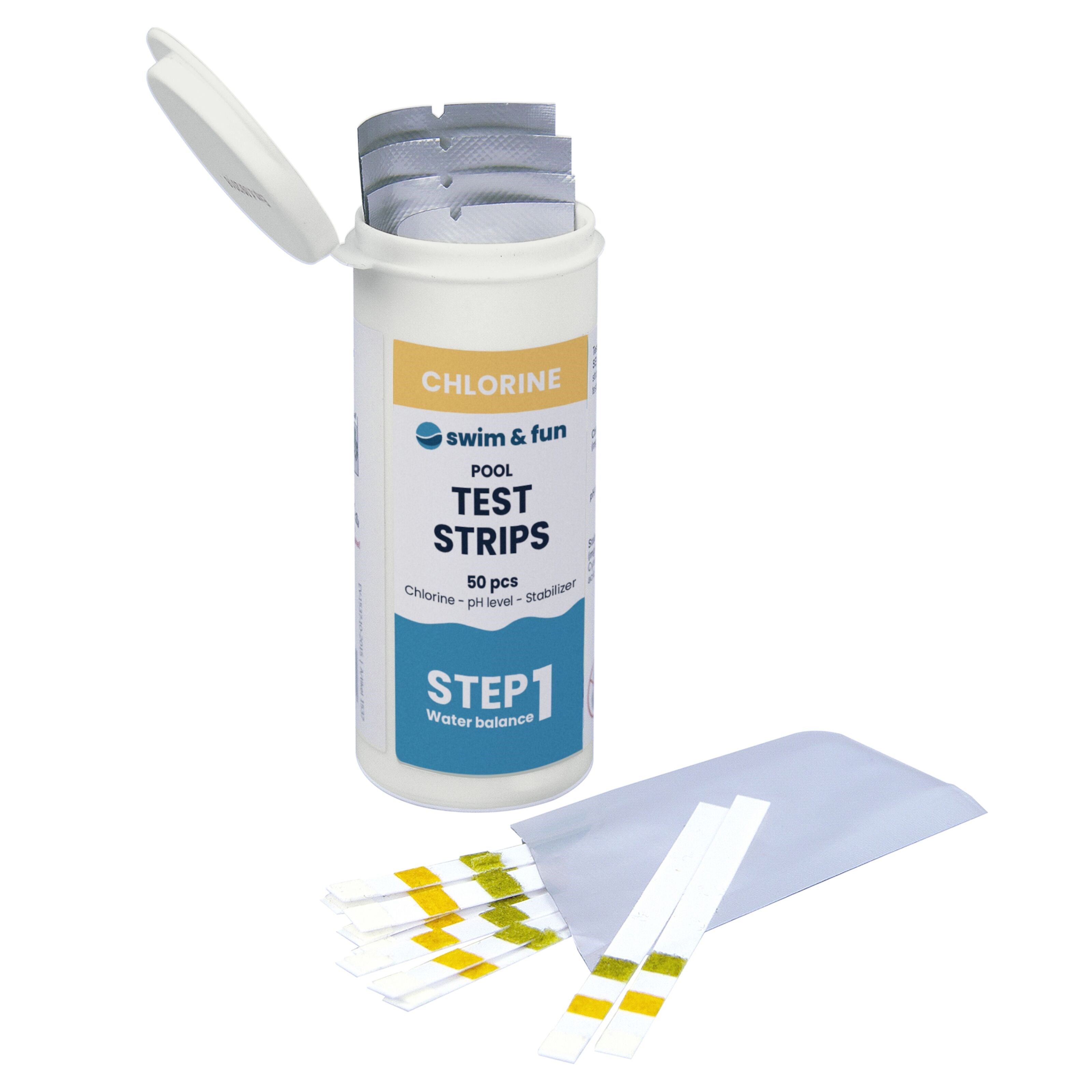 Swim & Fun Teststrimle for PH og klor 50-pk.