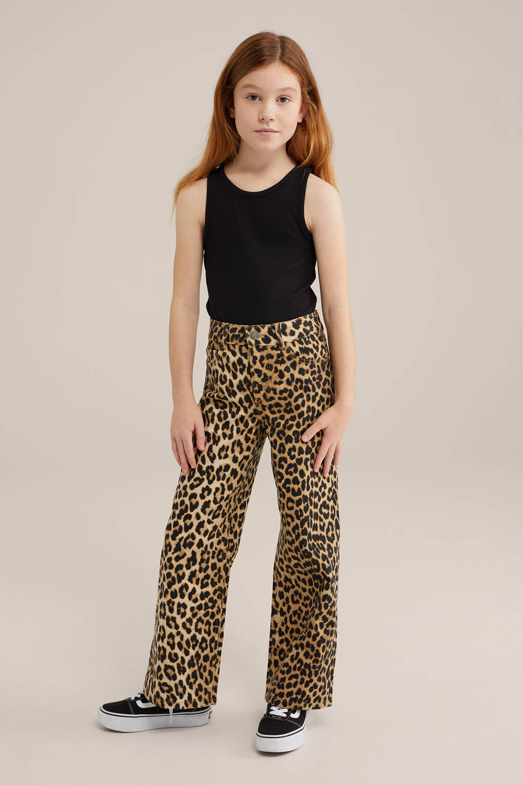 WE Fashion ribgebreidetop zwart
